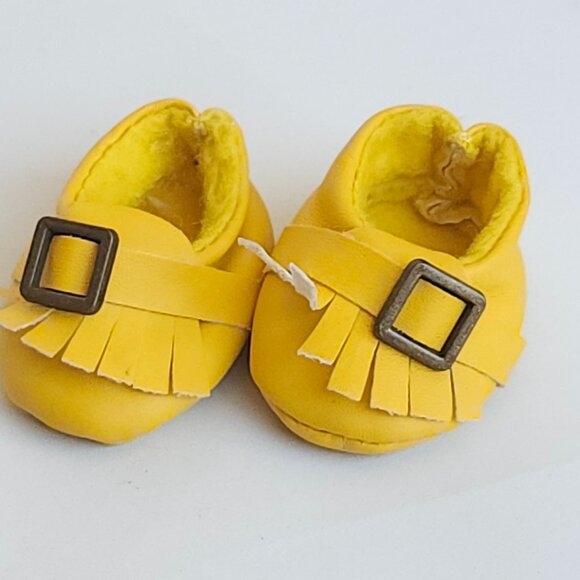 ADORABLE Baby Doll Moccasin Lot x 3 Pairs Yellow White Purple Doll Slippers Shoe - Picture 2 of 7